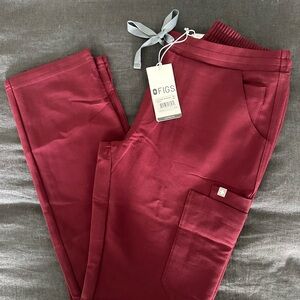 Women’s FIGS Burgundy Yola Skinny Scrub Pants XS